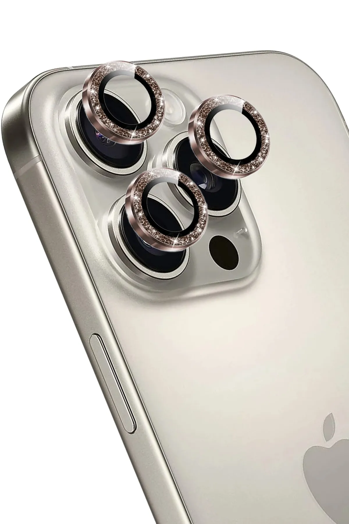KEEPHONE Iphone 15 Pro Max Maria Simli Kamera Koruyucu - Natural Grey