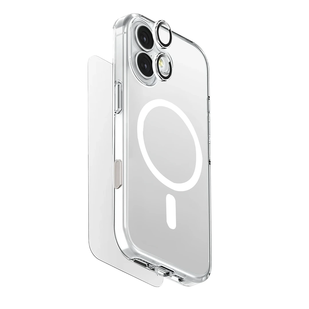 Uniq Apple iPhone 17 Clearvue MagSafe 3in1 Set Kapak - Şeffaf