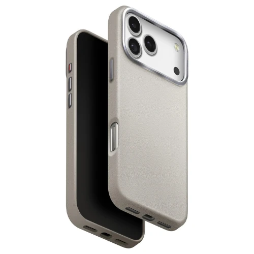 Uniq Apple iPhone 17 Pro Lyden MagSafe Deri Kapak - Gri