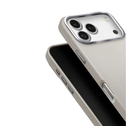 Uniq Apple iPhone 17 Pro Lyden MagSafe Deri Kapak - Gri - Görsel 3