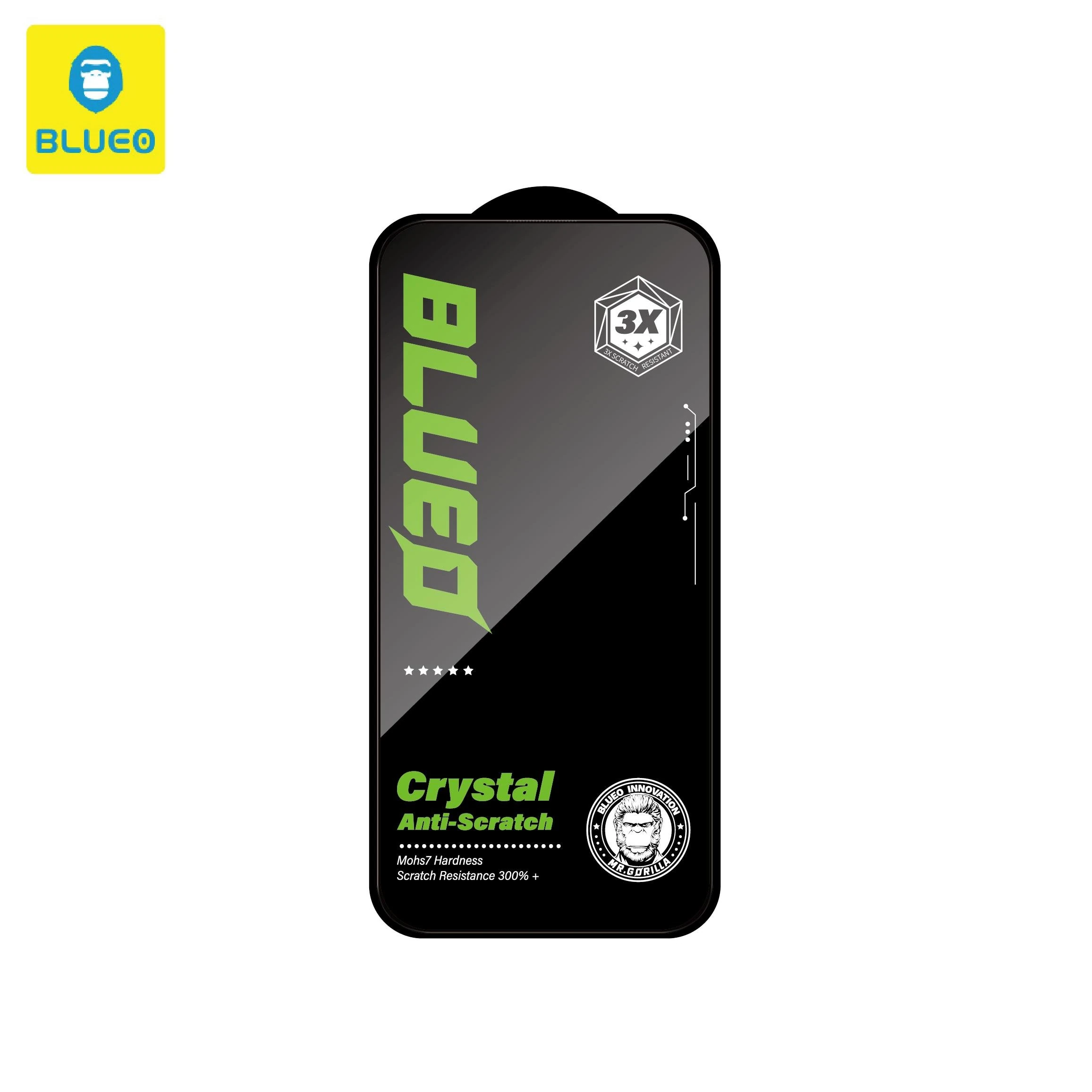 Blueo Crystal Anti-Stratch iPhone 17/ 17 Pro Uyumlu 7 MOhs Sertlik 3 Kat Çizilmeye Dayanıklı HD Cam Ekran Koruyucu - Görsel 2