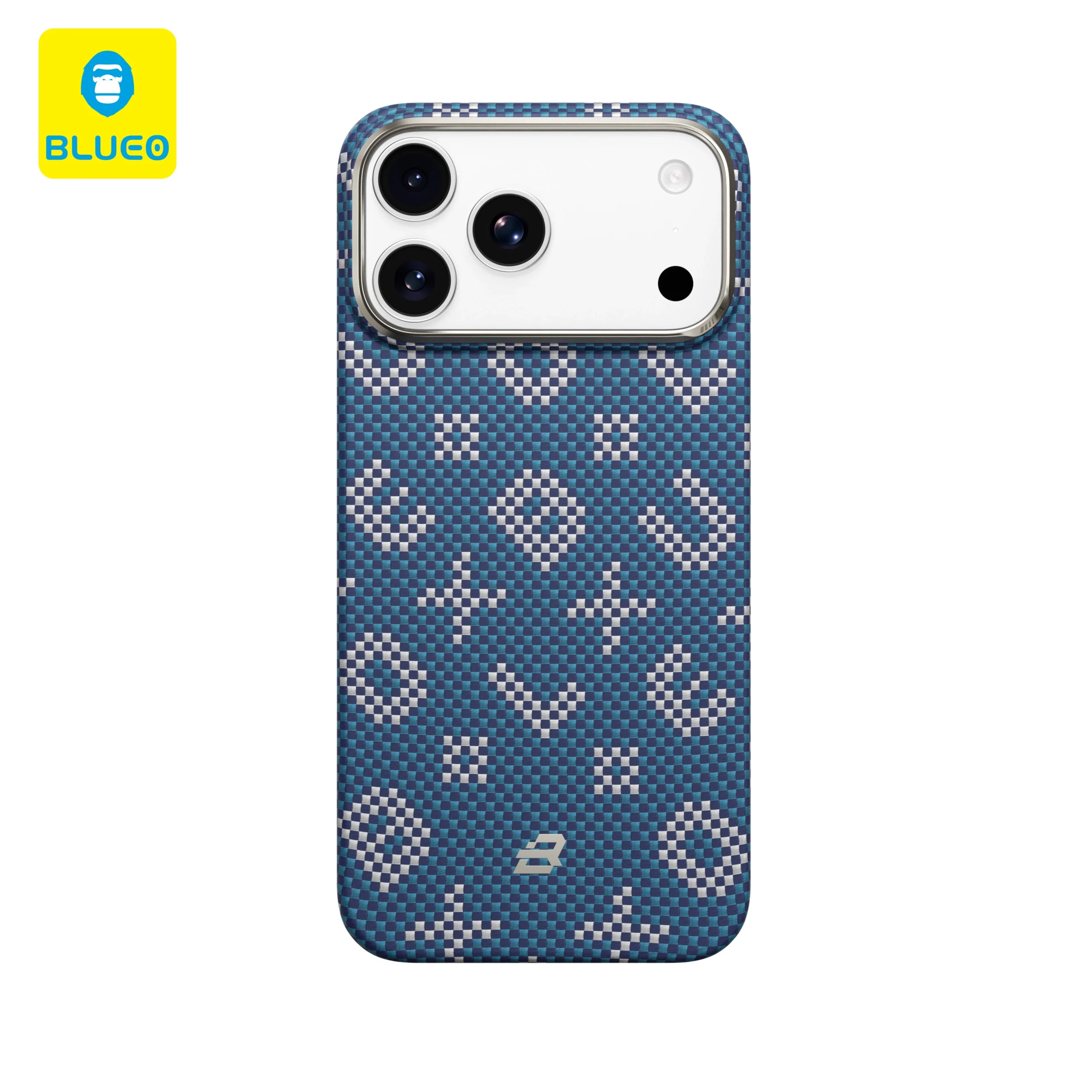 Blueo Gilded Tactile Wowen iPhone 17 Pro Uyumlu MagSafe Özellikli Galaxy Aramid Fiber Blue - Görsel 2