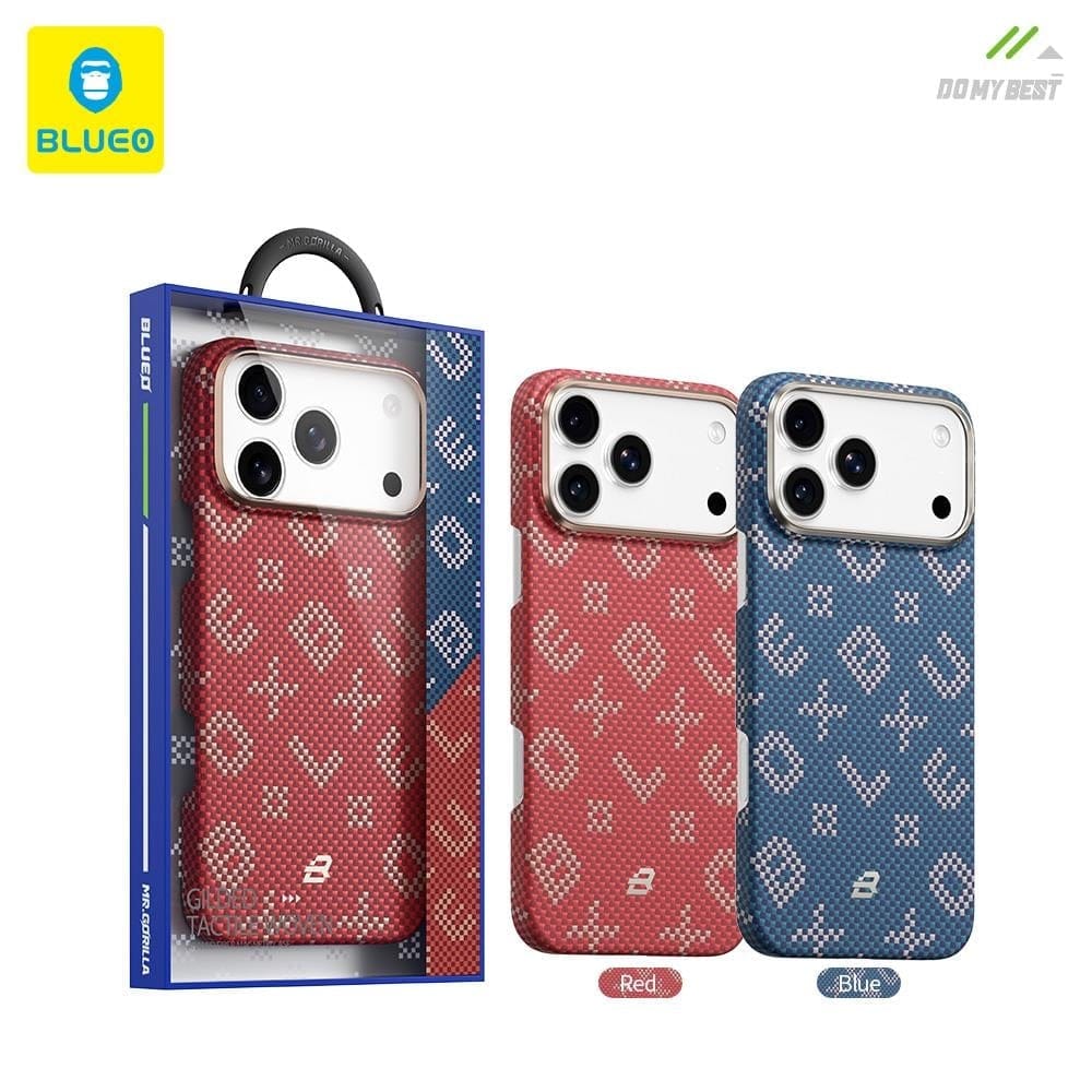 Blueo Gilded Tactile Wowen iPhone 17 Pro Max Uyumlu MagSafe Özellikli Galaxy Aramid Fiber Blue - Görsel 3