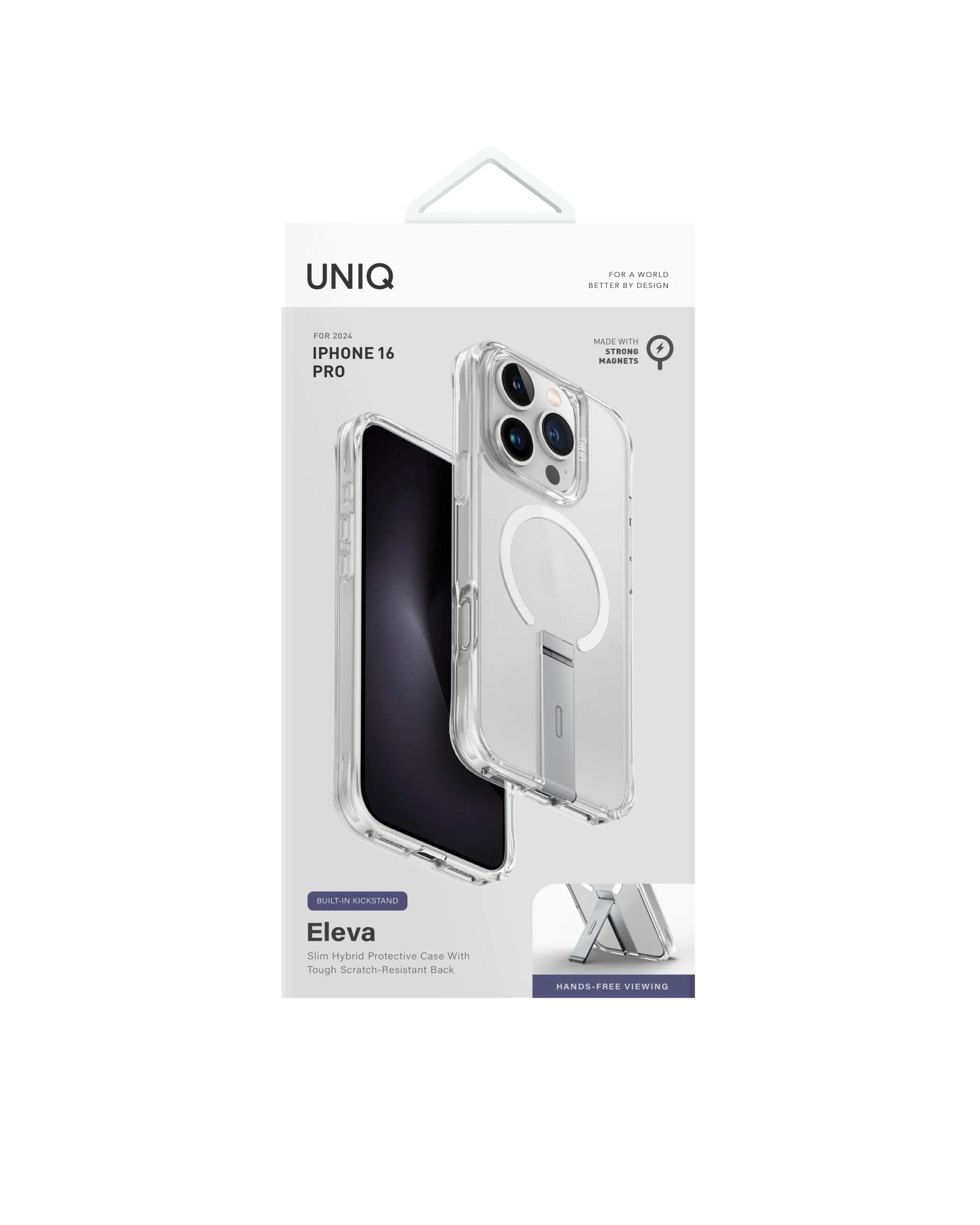 Unıq Eleva Standlı MagSafe Kapak 16 Pro - Şeffaf - Görsel 3