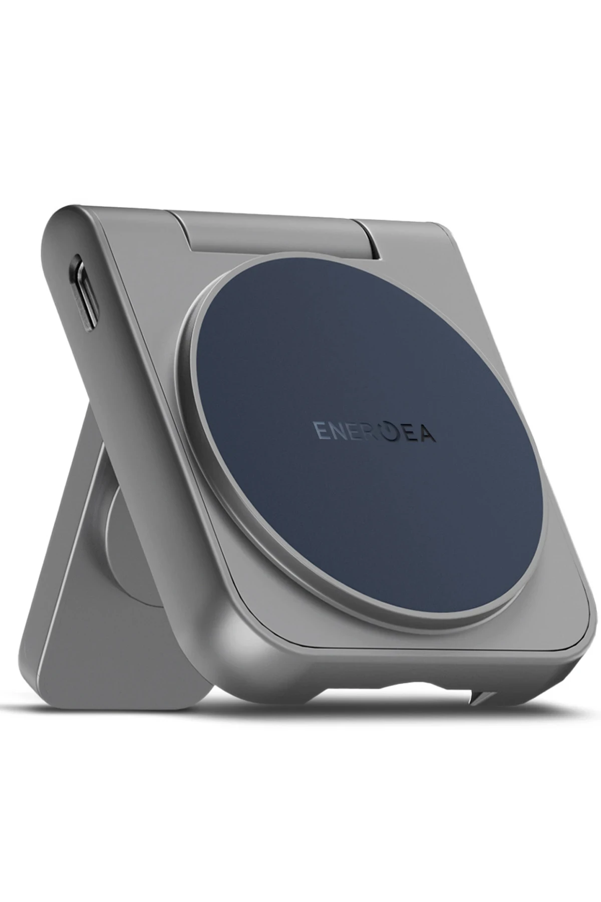 Energea MagDuo 2in1 Katlanabilir 15W Telefon ve 2.5W Saat Masaüstü Hızlı Şarj Standı - Lacivert - Görsel 3