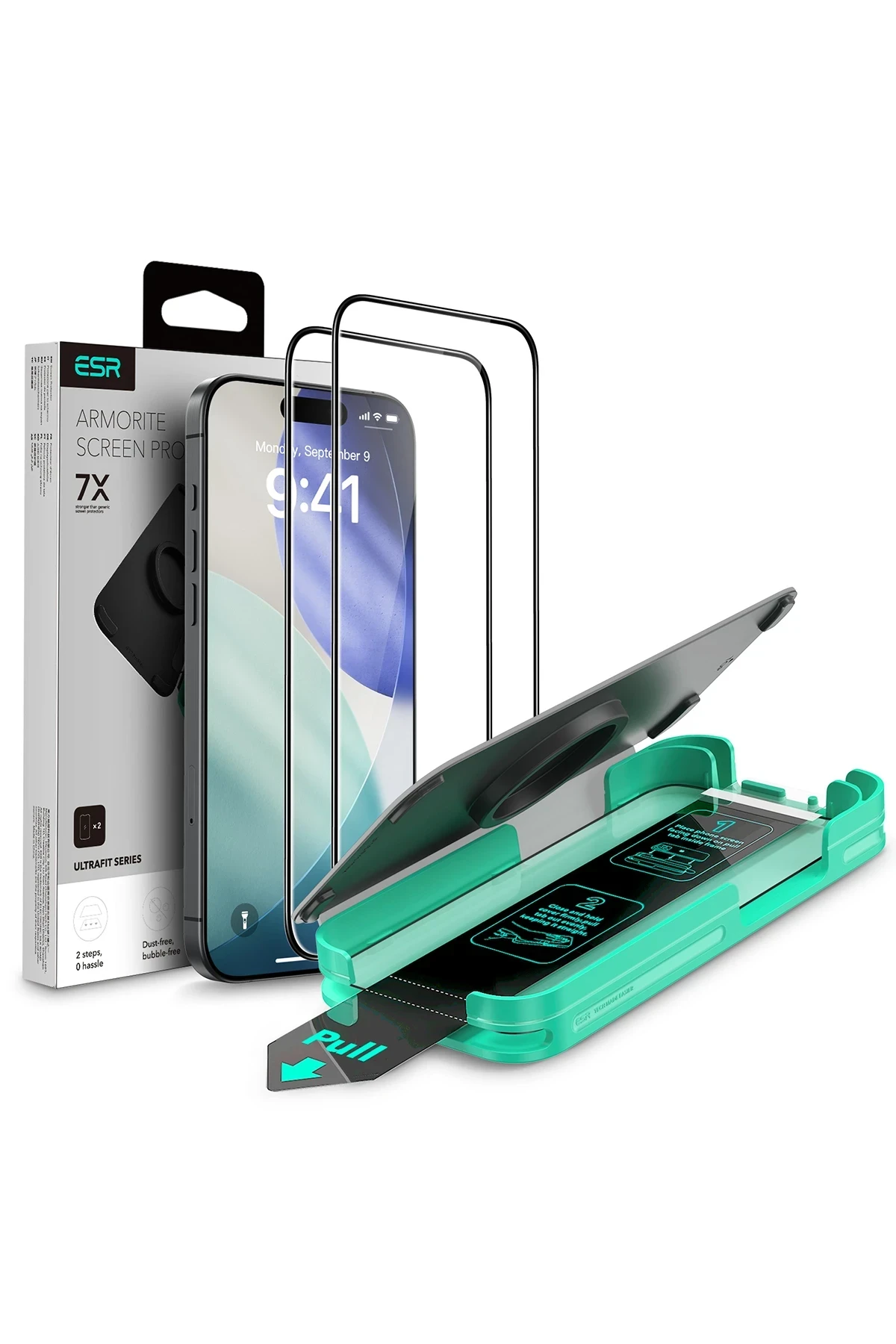 ESR Apple iPhone 17 UltraFit Armorite 2 Adet Cam Ekran Koruyucu - Siyah - Görsel 4