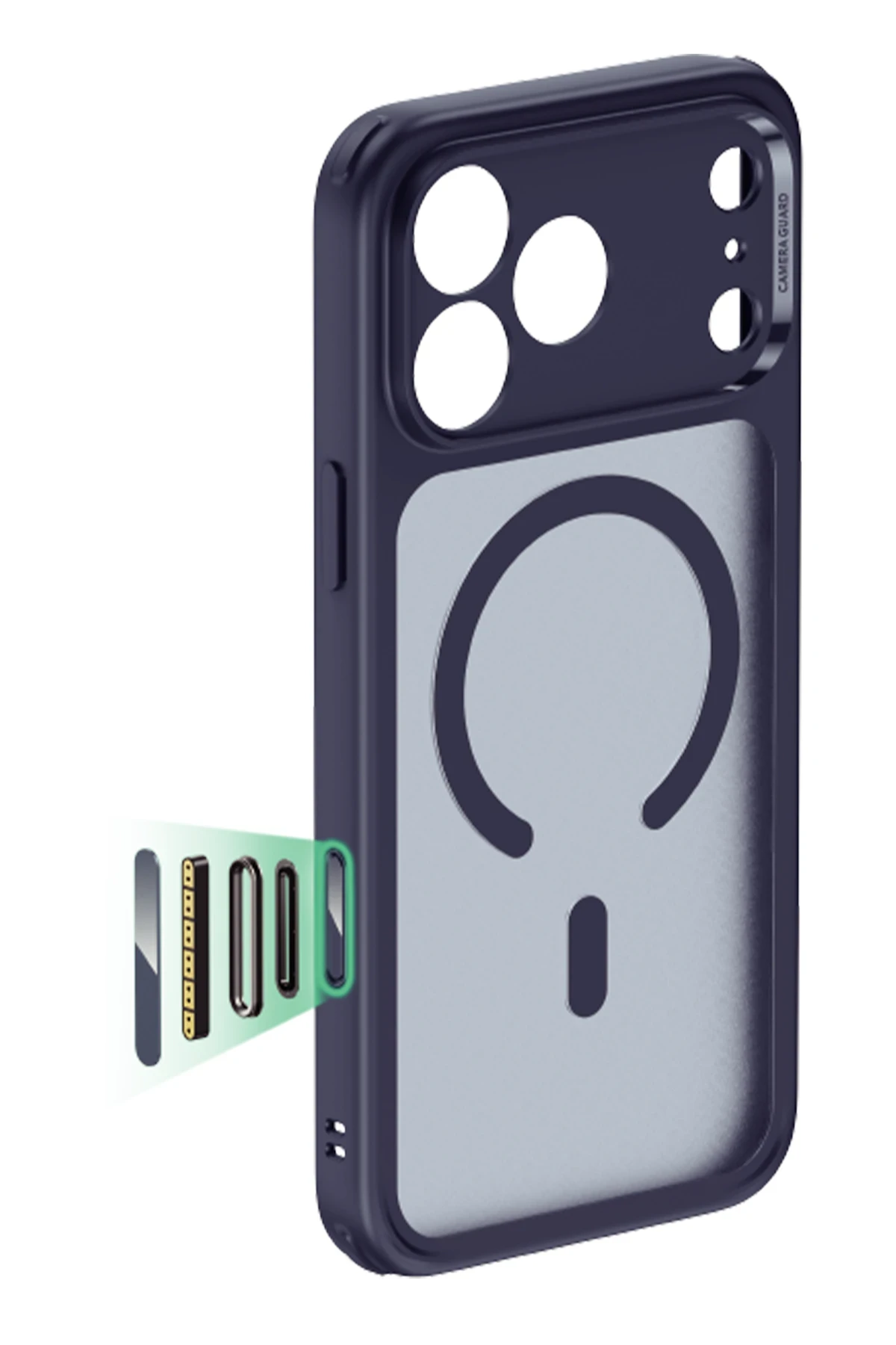 ESR Apple iPhone 17 Pro Classic Hybrid MagSafe Kapak - Mavi - Görsel 2