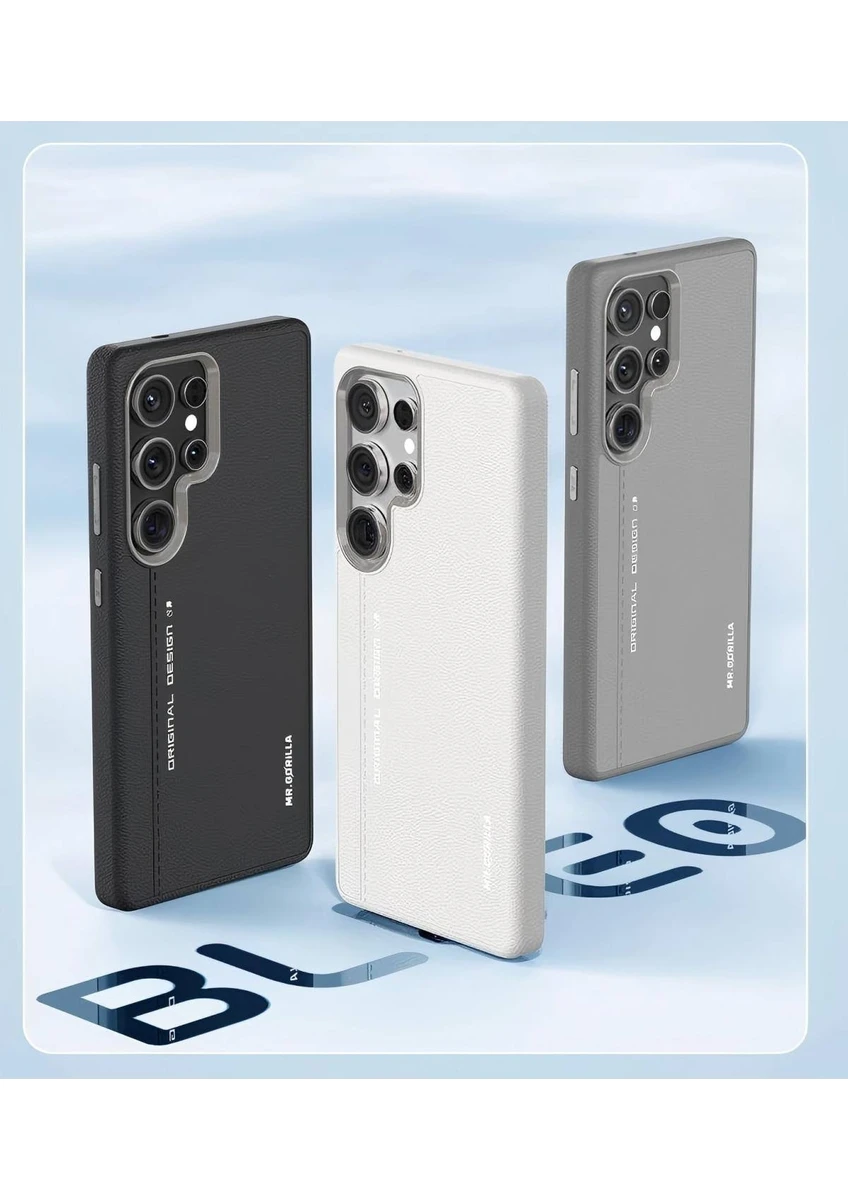 Blueo Samsung S25 Synhetic Leather Phone Case- Samsung S25 White