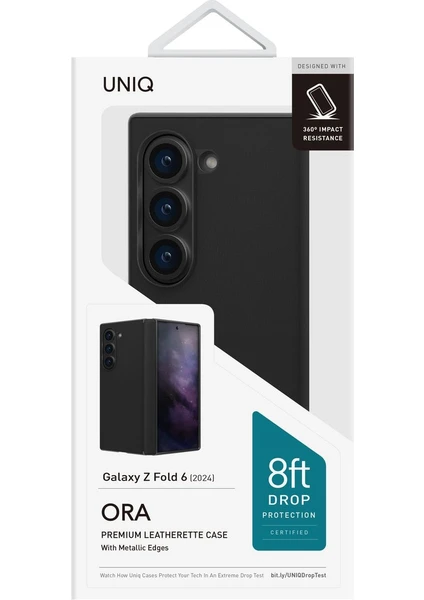 Unıq Ora Premıum Laether Case Fold 6 - Black