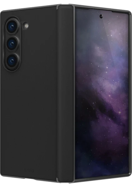Unıq Ora Premıum Laether Case Fold 6 - Black - Görsel 2