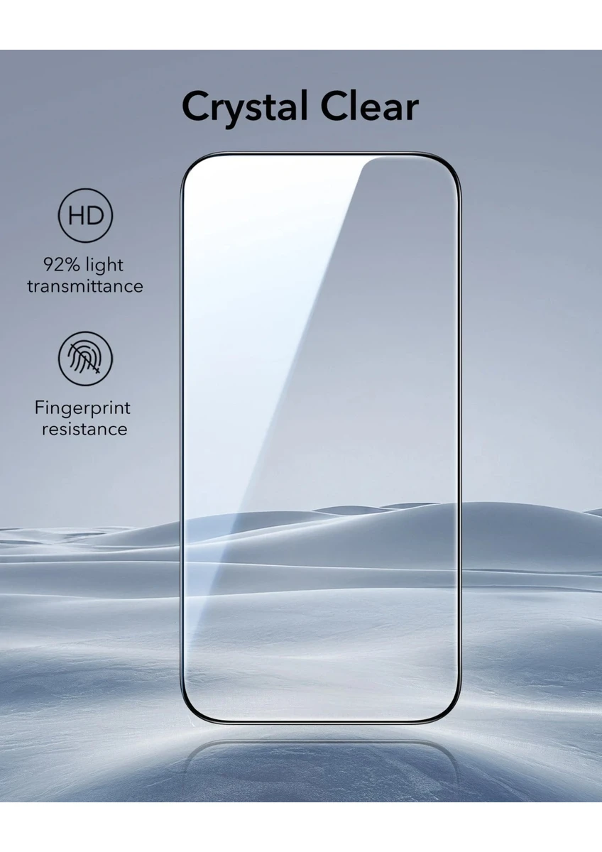 ESR Apple iPhone 17 Pro Max UltraFit Classic 2 Adet Cam Ekran Koruyucu - Siyah
