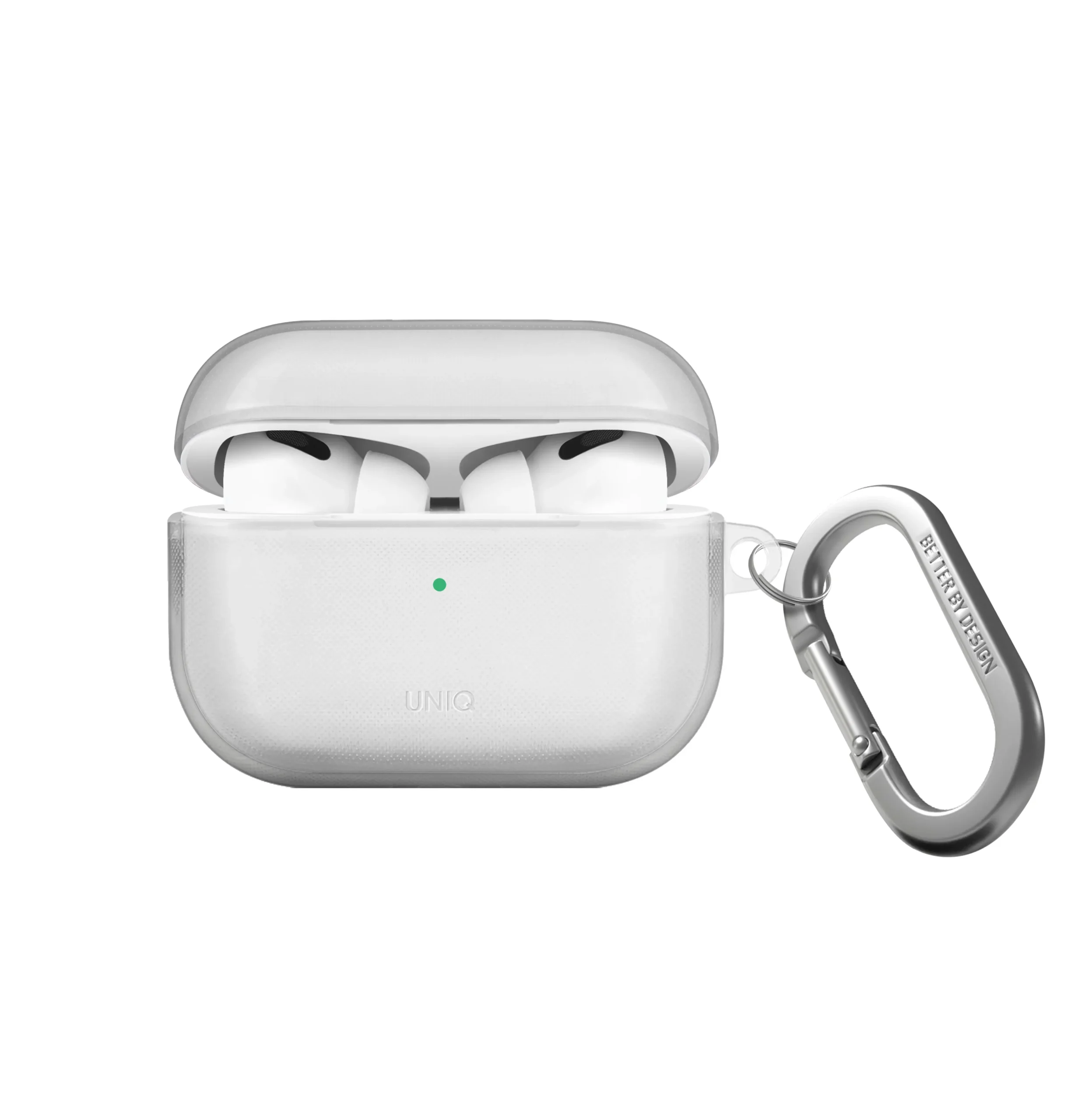 Uniq Airpods Pro 2 (2.nesil) Glase Silikon Kılıf - Şeffaf - Görsel 3