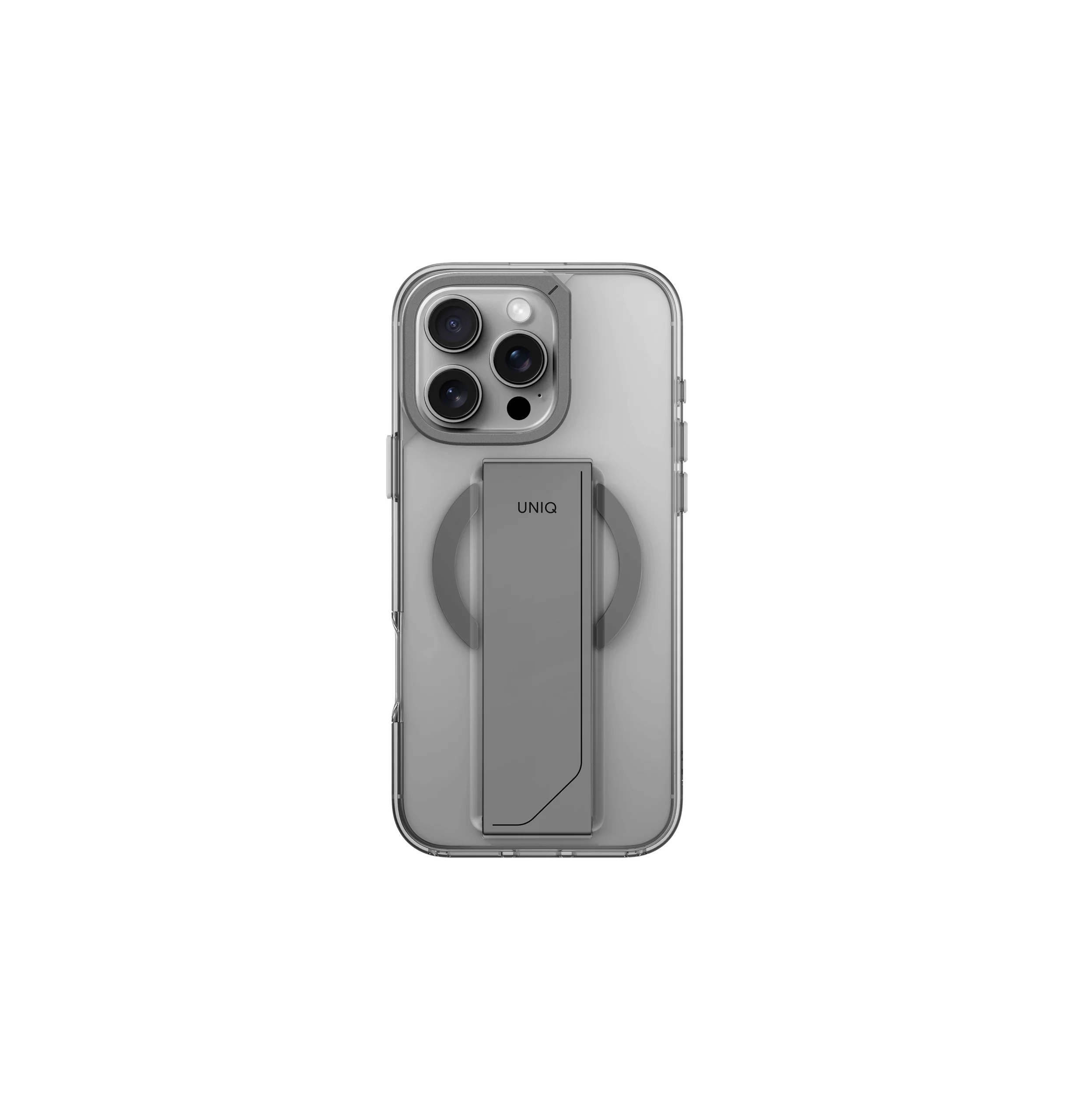 Uniq iPhone 16 Pro Heldro Max MagSafe Standlı Kapak - Titan Gri - Görsel 2