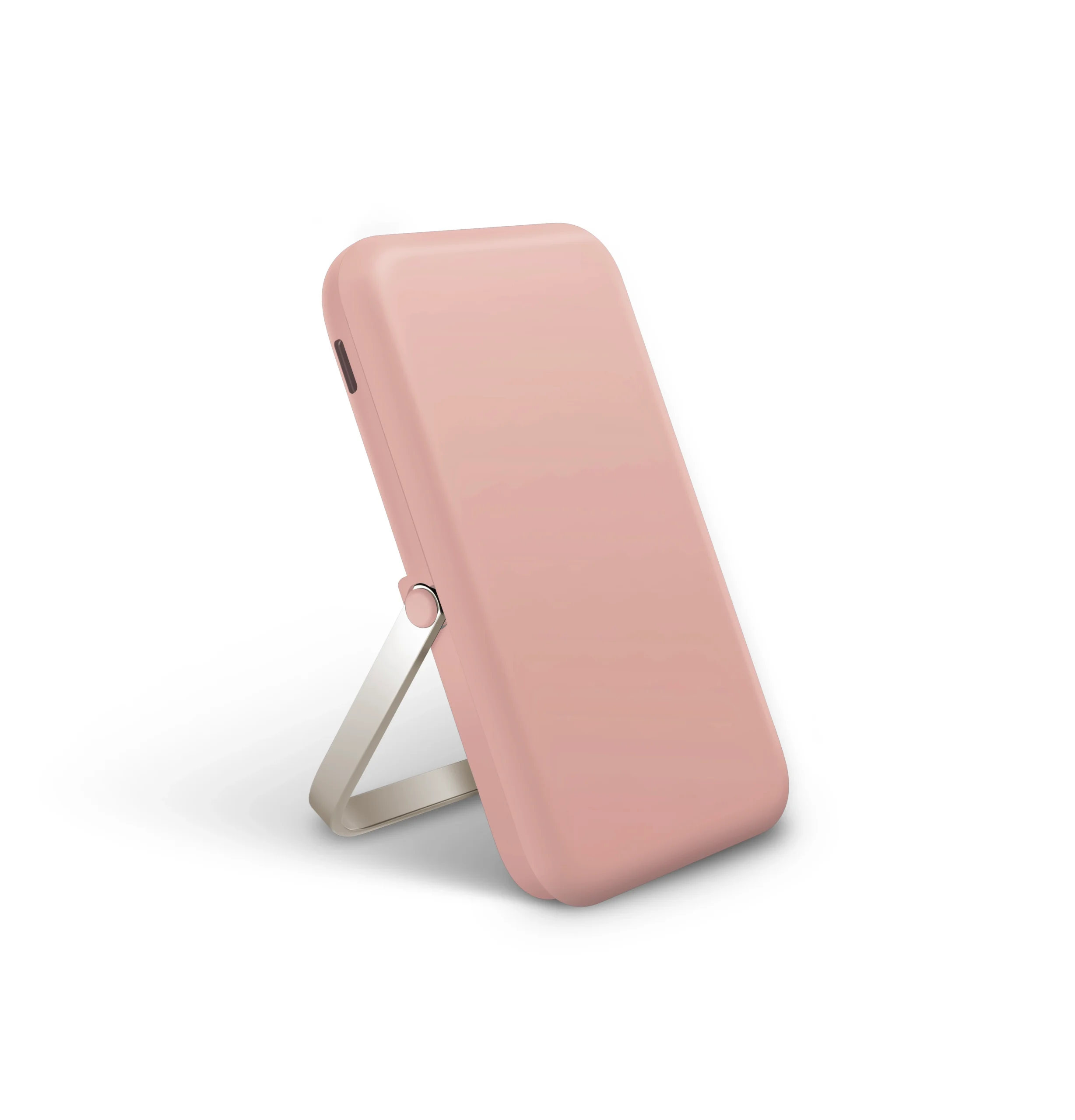 Uniq Hoveo 5.000mAh Manyetik PD Kablosuz Type-C Standlı Powerbank - Pembe - Görsel 2