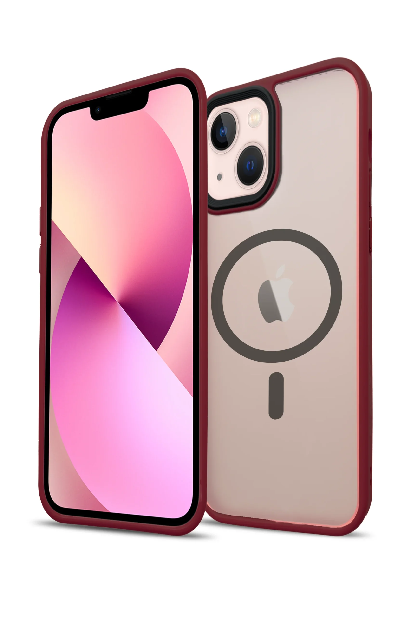 G-NEXT Apple iPhone 14 Plus Uyumlu MagSafe Şarj Özellikli BOLD Anti-Shock Kılıf - Wine - Görsel 4