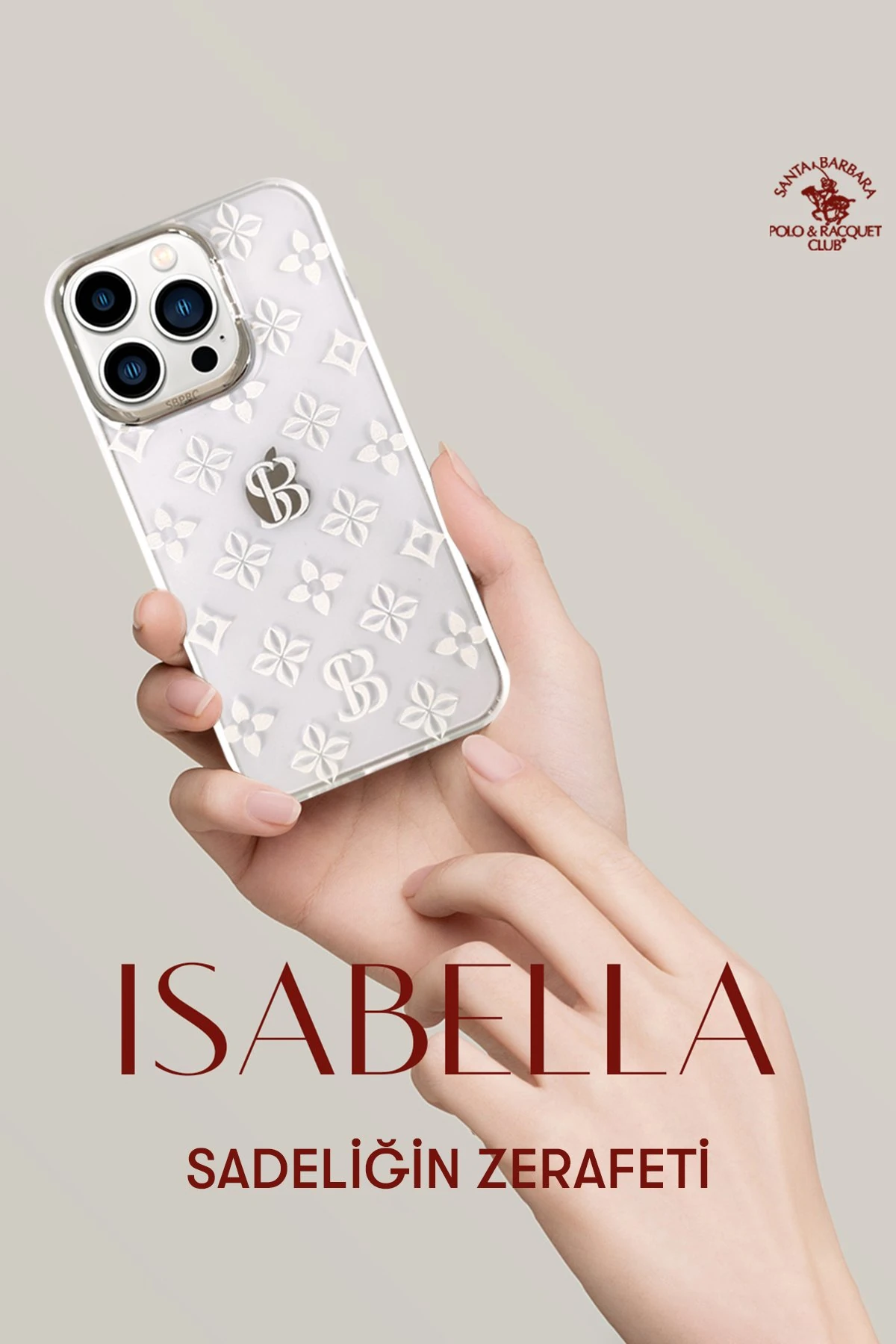 Santa Barbara Polo Racquet Club iPhone 13 Pro Isabella Stand Kapak - Siyah - Görsel 4