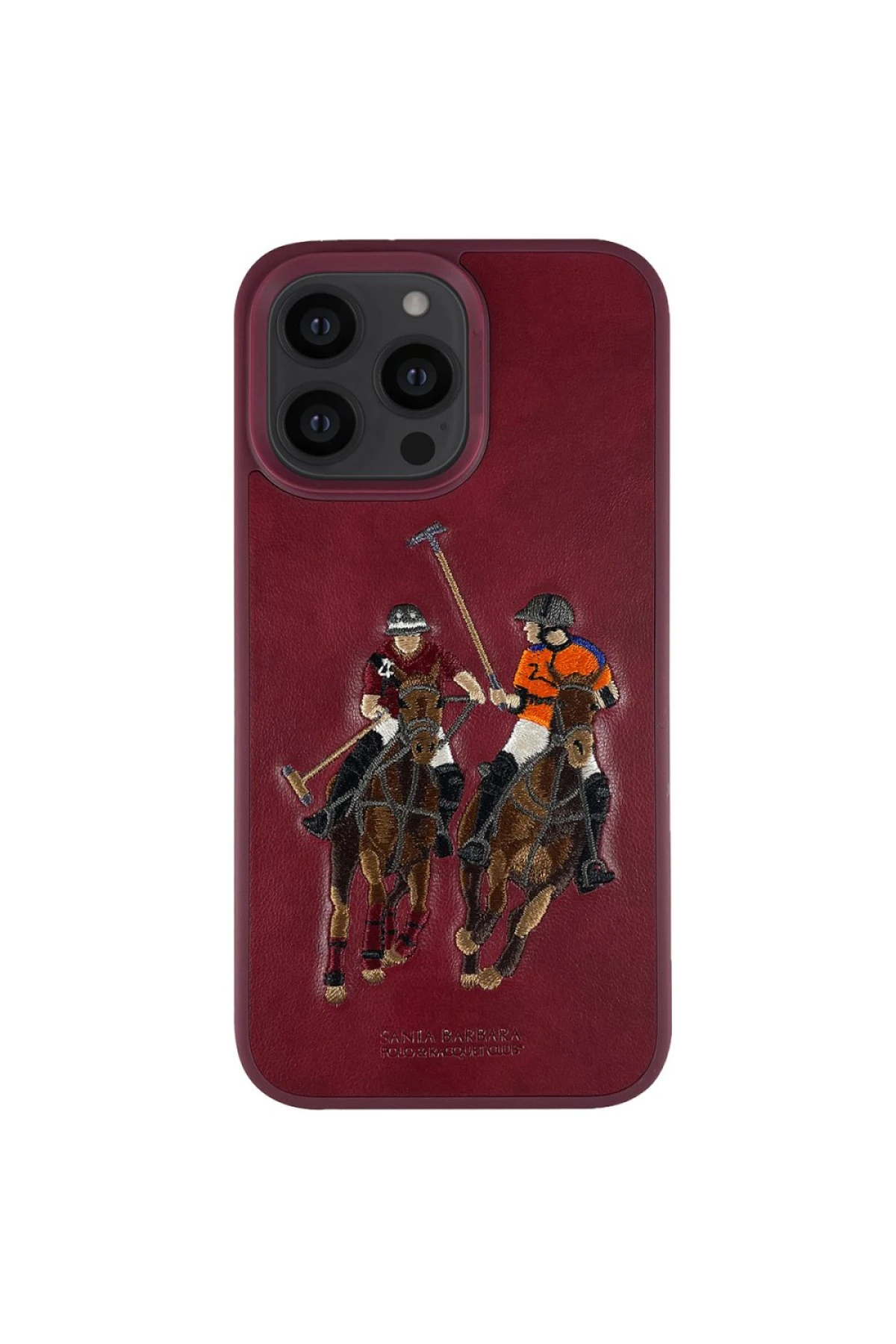 Santa Barbara Polo Racquet Club iPhone 13 Pro Jockey Deri Kapak - Kırmızı - Görsel 2