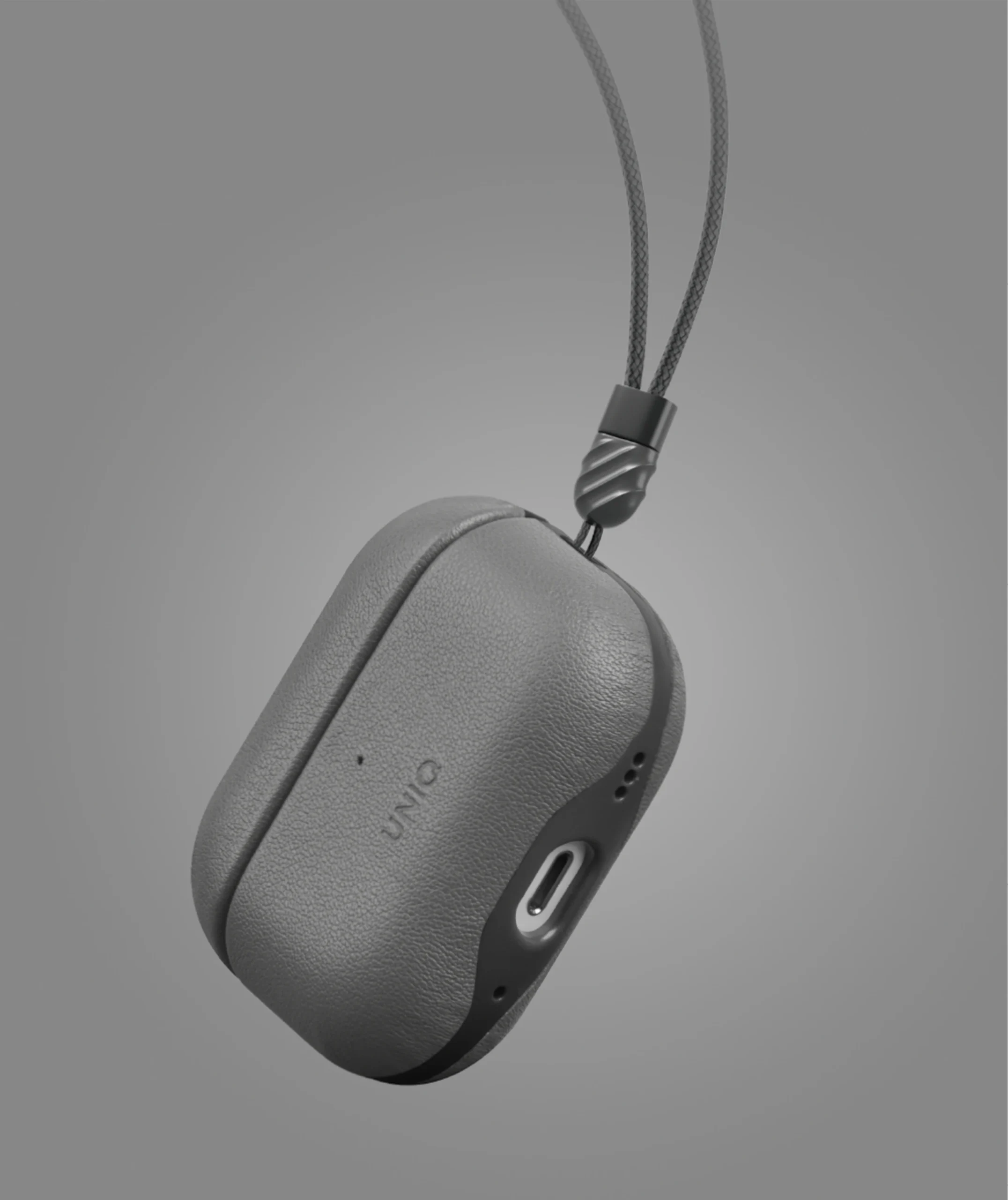 Uniq Airpods Pro 2 (2.nesil) Lyden Deri Kılıf - Siyah - Görsel 2