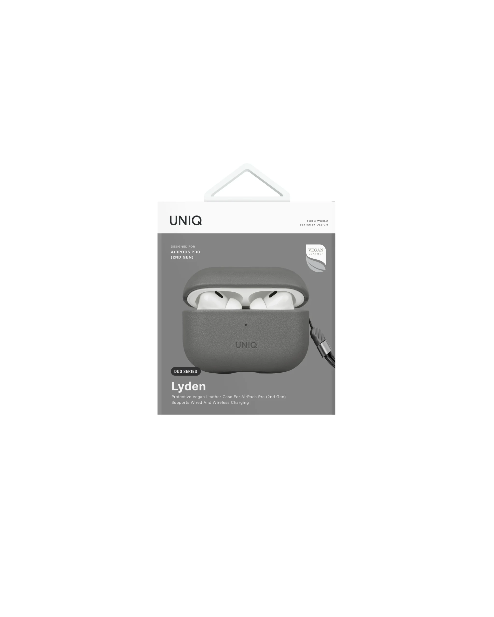 Uniq Airpods Pro 2 (2.nesil) Lyden Deri Kılıf - Siyah - Görsel 4