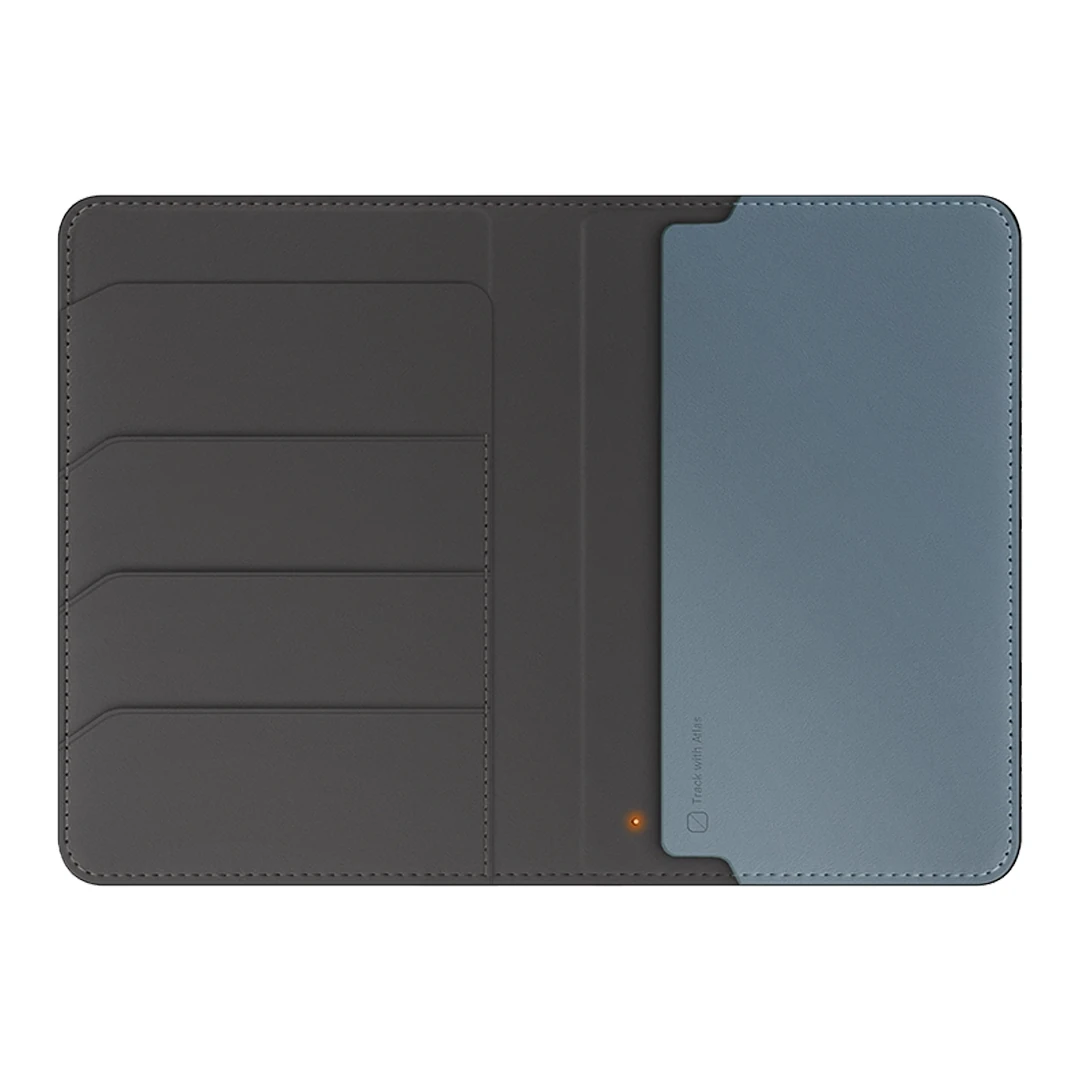 Uniq Belmont RFID-Block Vegan Deri Kart ve Pasaport Tutucu - Gri-Mavi - Görsel 2