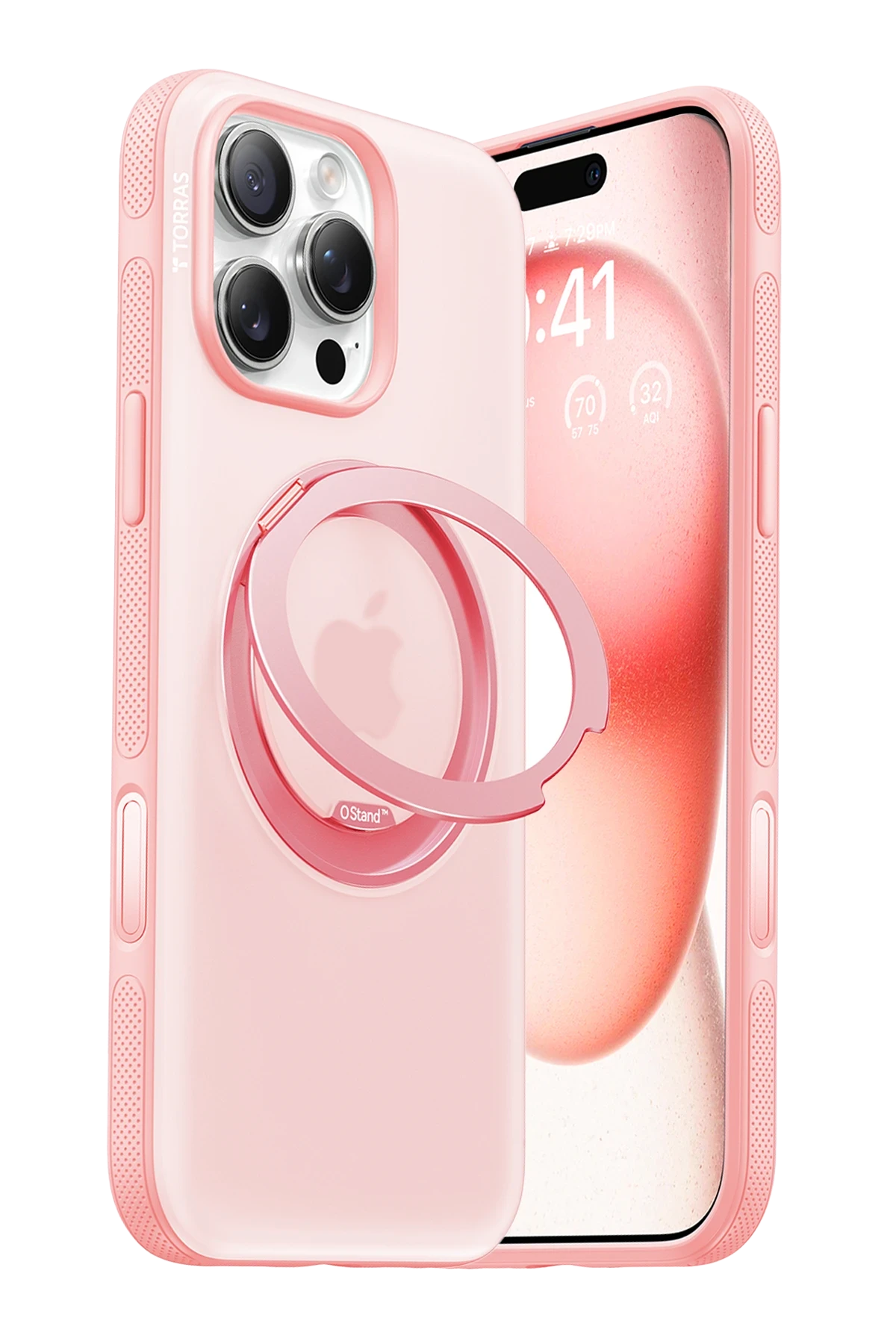 Torras Apple iPhone 16 Pro Max O Stand R Fitness Serisi MagSafe Kılıf - Pembe - Görsel 4
