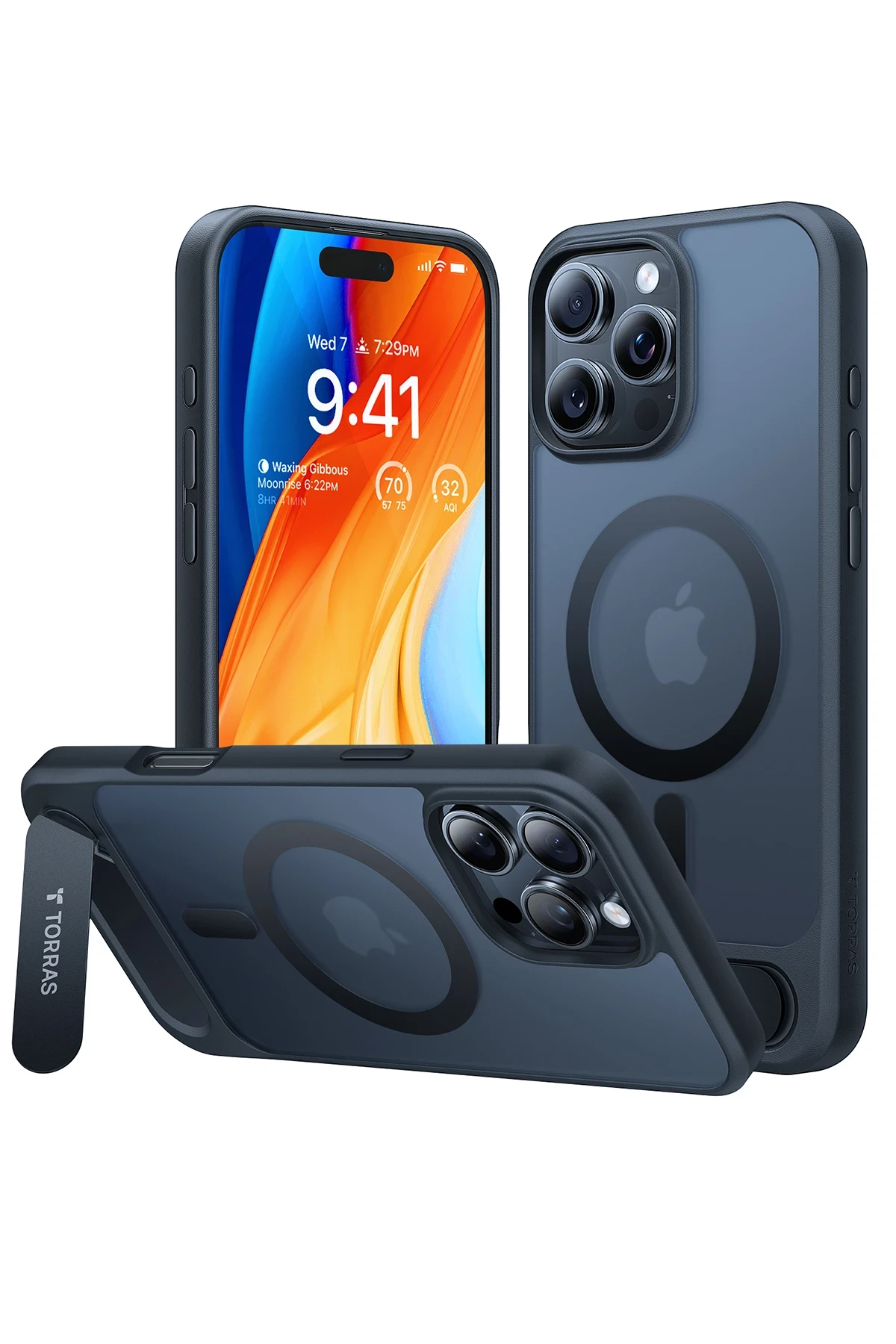 Torras Apple iPhone 16 Pro P Stand Serisi MagSafe Kılıf - Siyah - Görsel 3