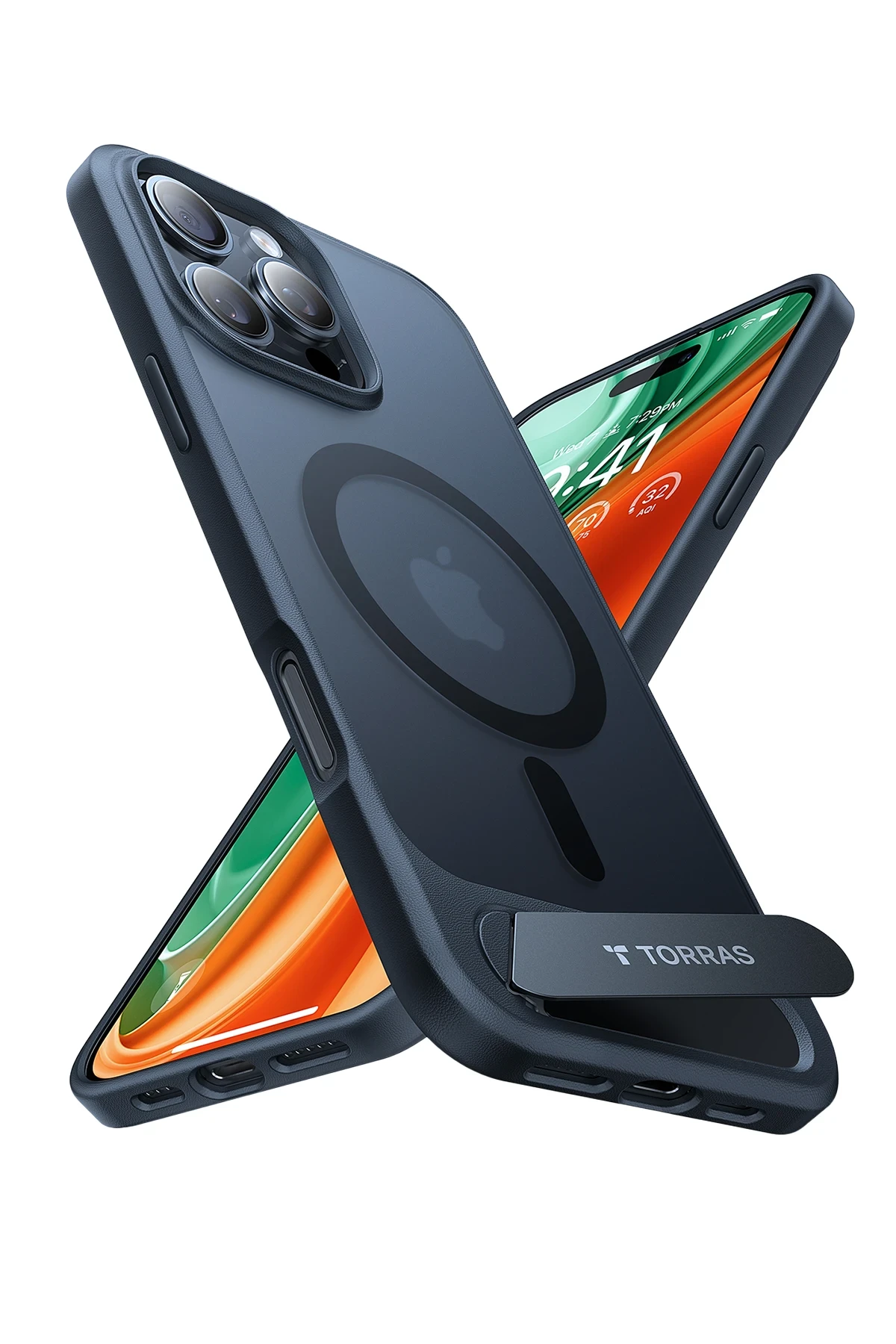 Torras Apple iPhone 16 Pro P Stand Serisi MagSafe Kılıf - Siyah - Görsel 2
