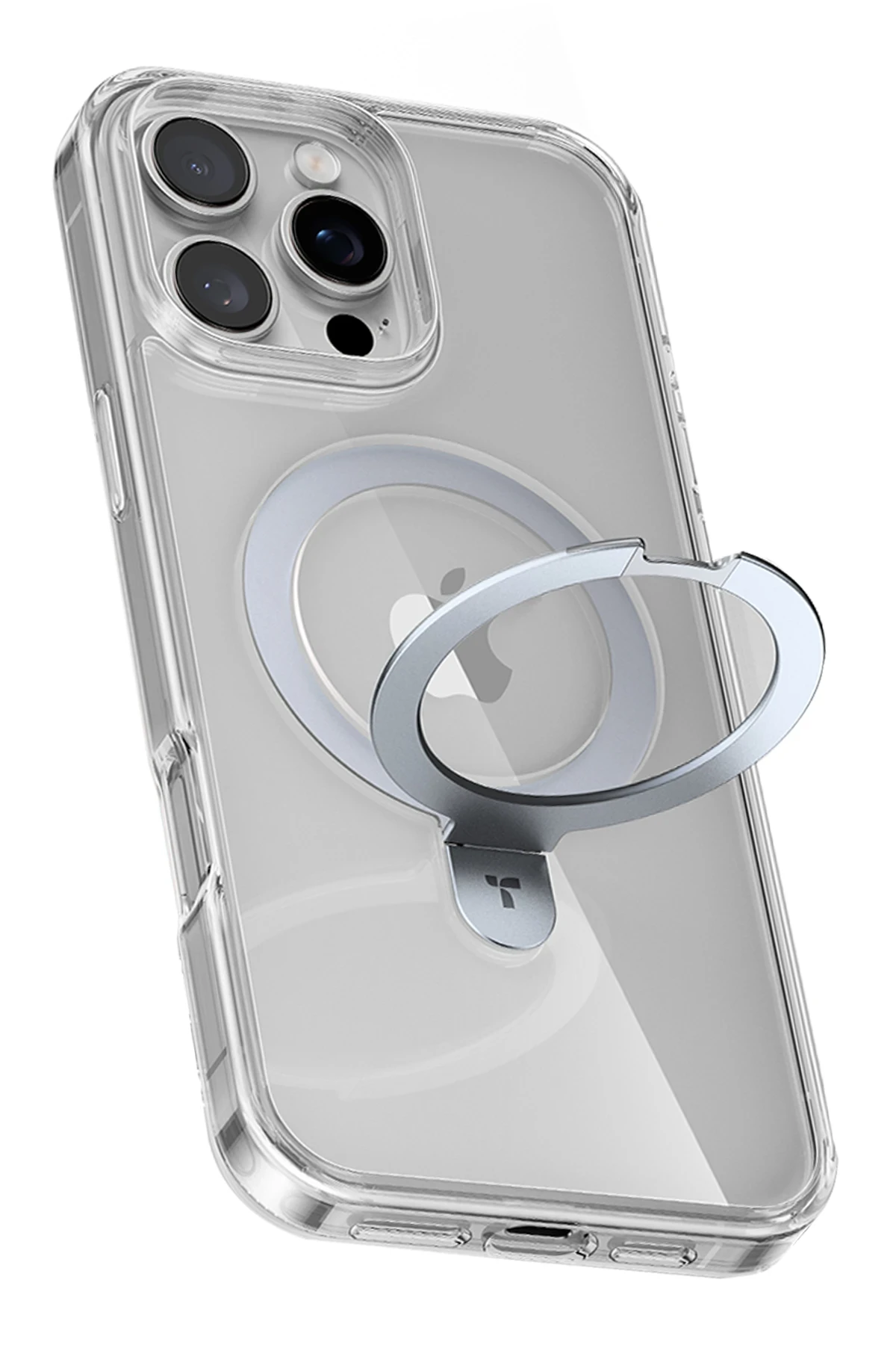 Torras Apple iPhone 16 Pro O Stand Serisi MagSafe Kılıf - Şeffaf - Görsel 4