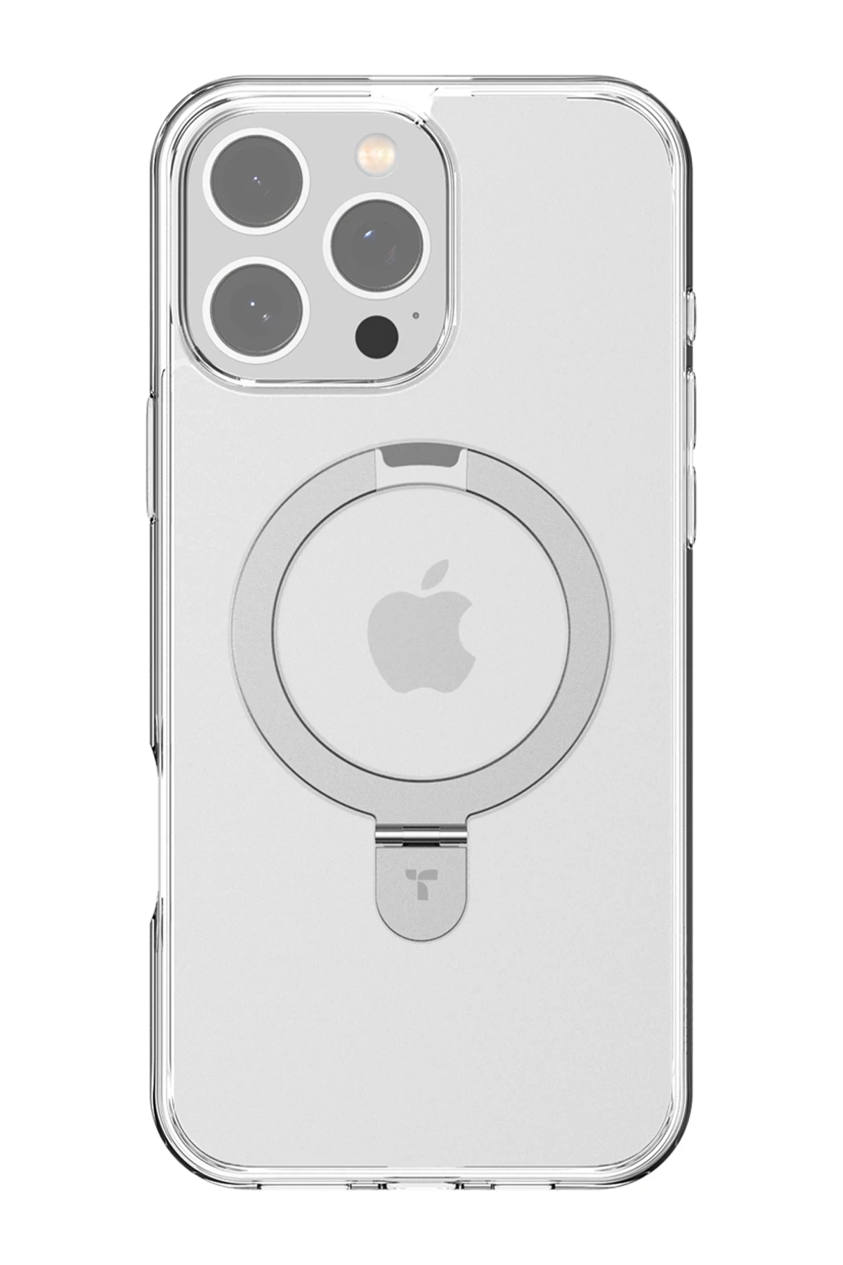 Torras Apple iPhone 16 Pro O Stand Serisi MagSafe Kılıf - Şeffaf - Görsel 3