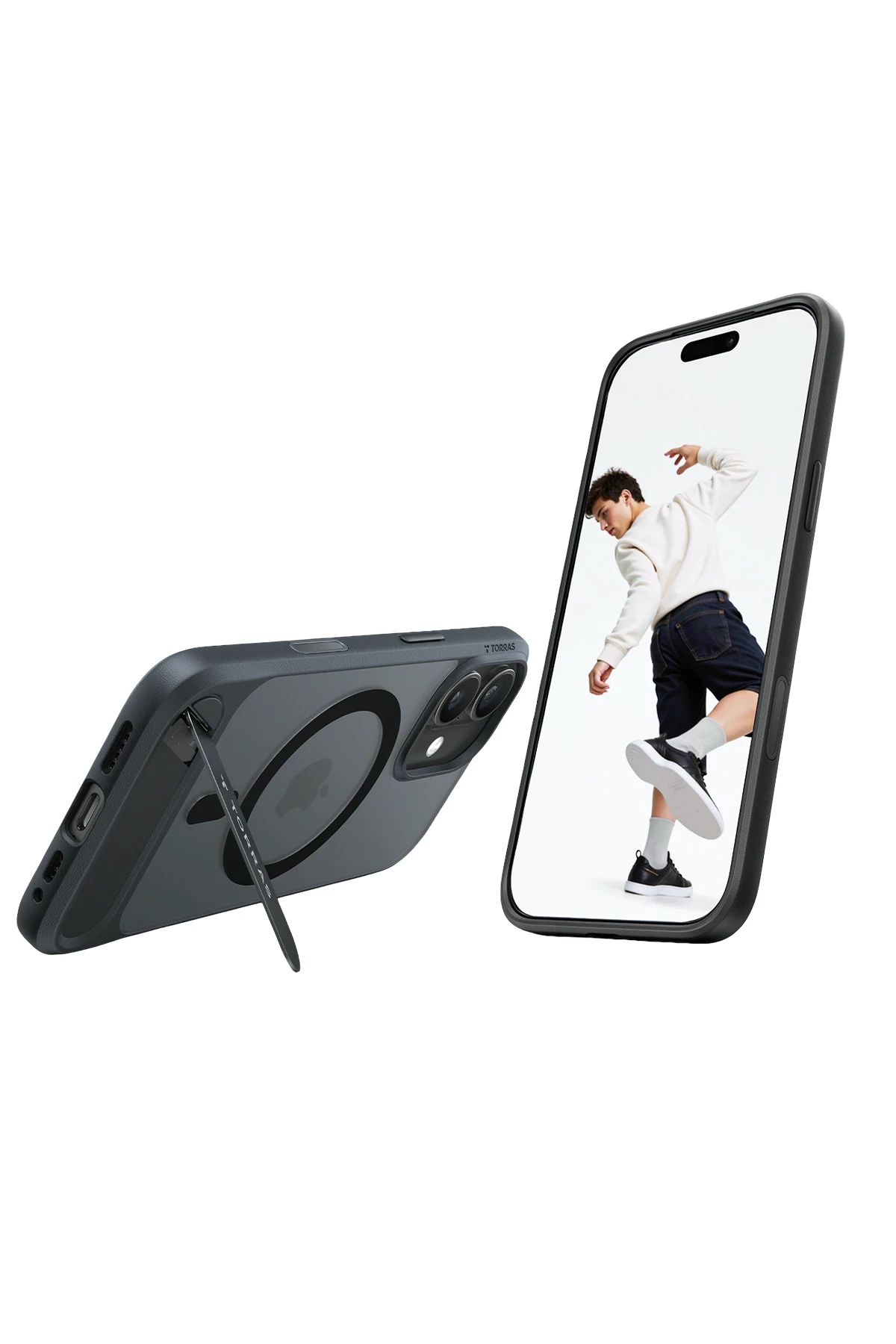 Torras Apple iPhone 17 P Stand Serisi MagSafe Kılıf - Siyah - Görsel 2