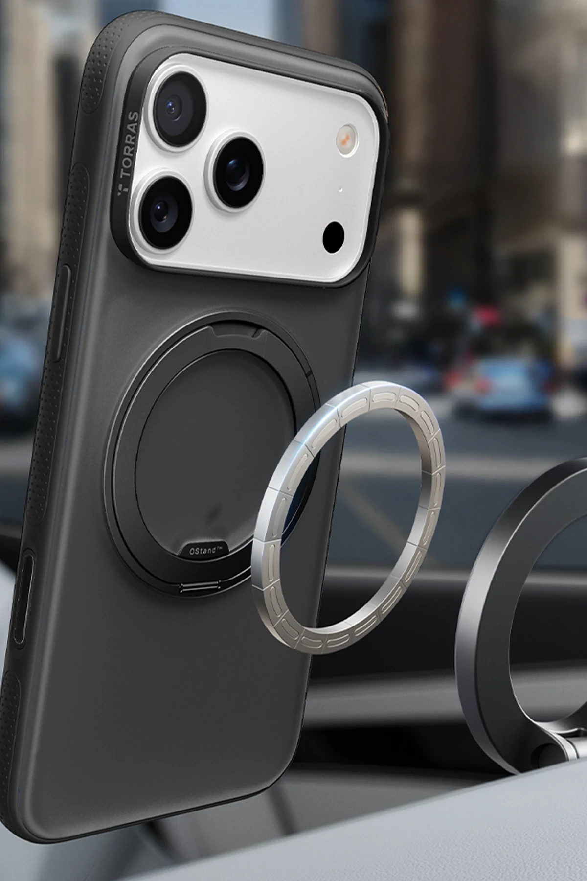 Torras Apple iPhone 17 O Stand R Fitness Serisi MagSafe Kılıf - Siyah - Görsel 3