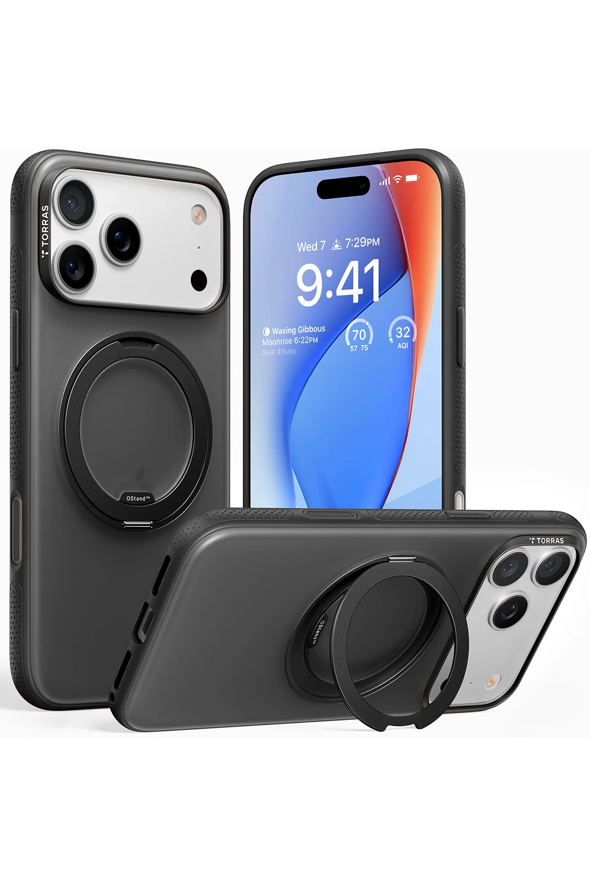 Torras Apple iPhone 17 O Stand R Fitness Serisi MagSafe Kılıf - Siyah - Görsel 2