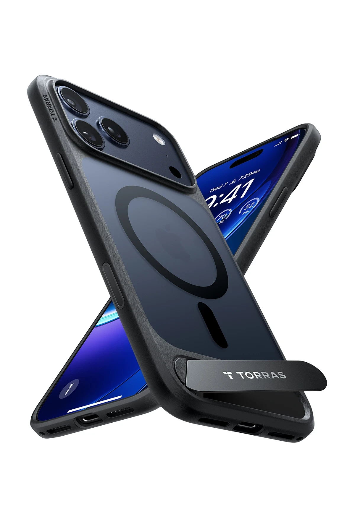Torras Apple iPhone 17 Pro Max P Stand Serisi MagSafe Kılıf - Siyah