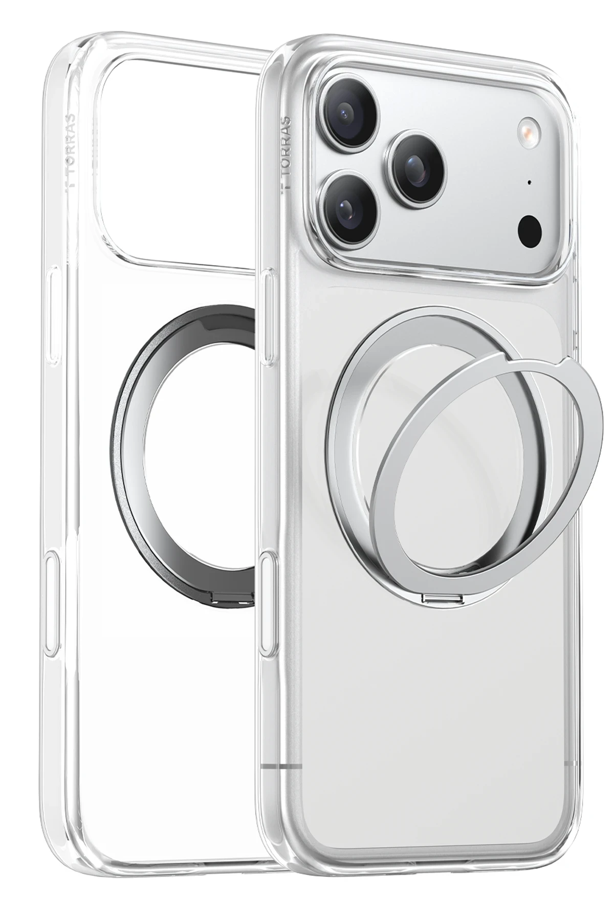 Torras Apple iPhone 17 Pro O Stand Pro Serisi MagSafe Kılıf - Şeffaf - Görsel 2