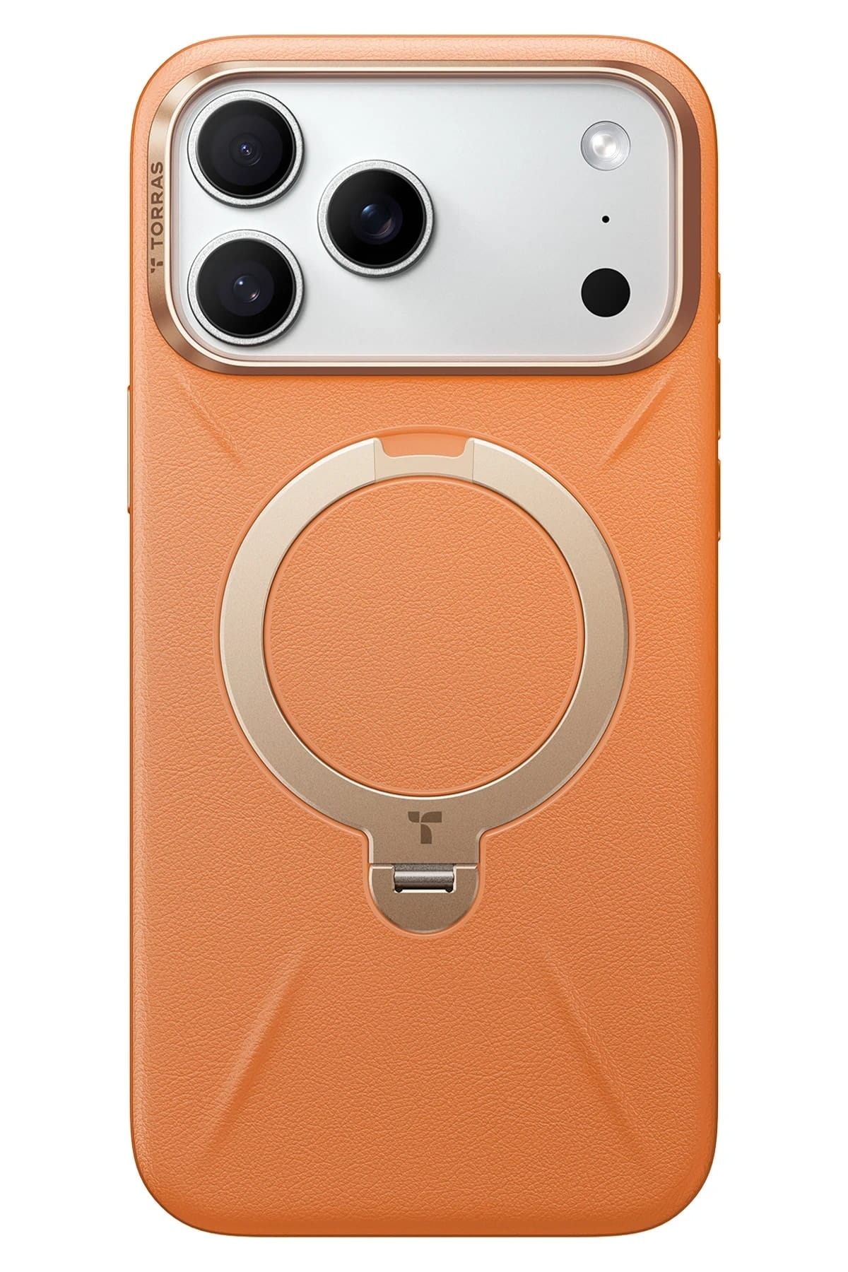 Torras Apple iPhone 17 Pro O Stand Spin VegSkin Serisi MagSafe Kılıf - Turuncu - Görsel 3
