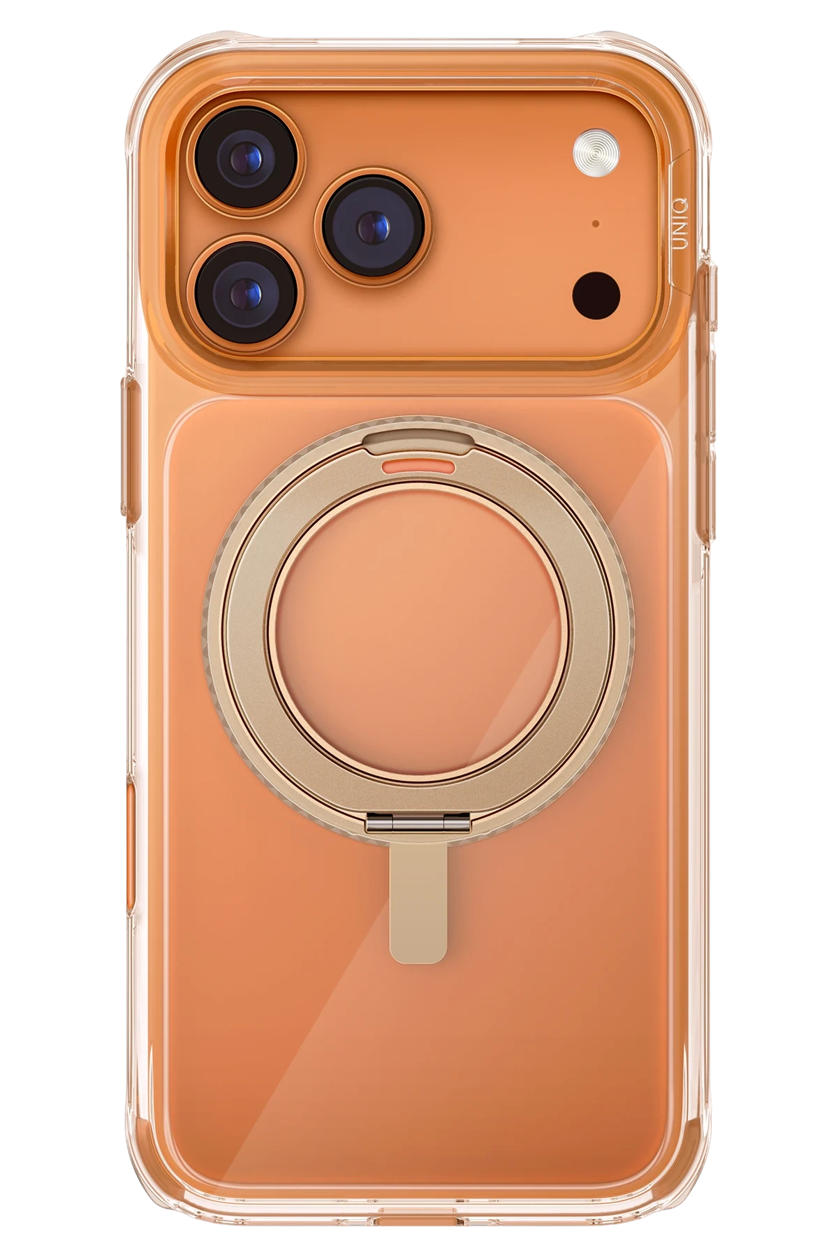 Uniq Apple iPhone 17 Pro Max Swivix Rotating Kickstand Kapak - Gold - Görsel 3